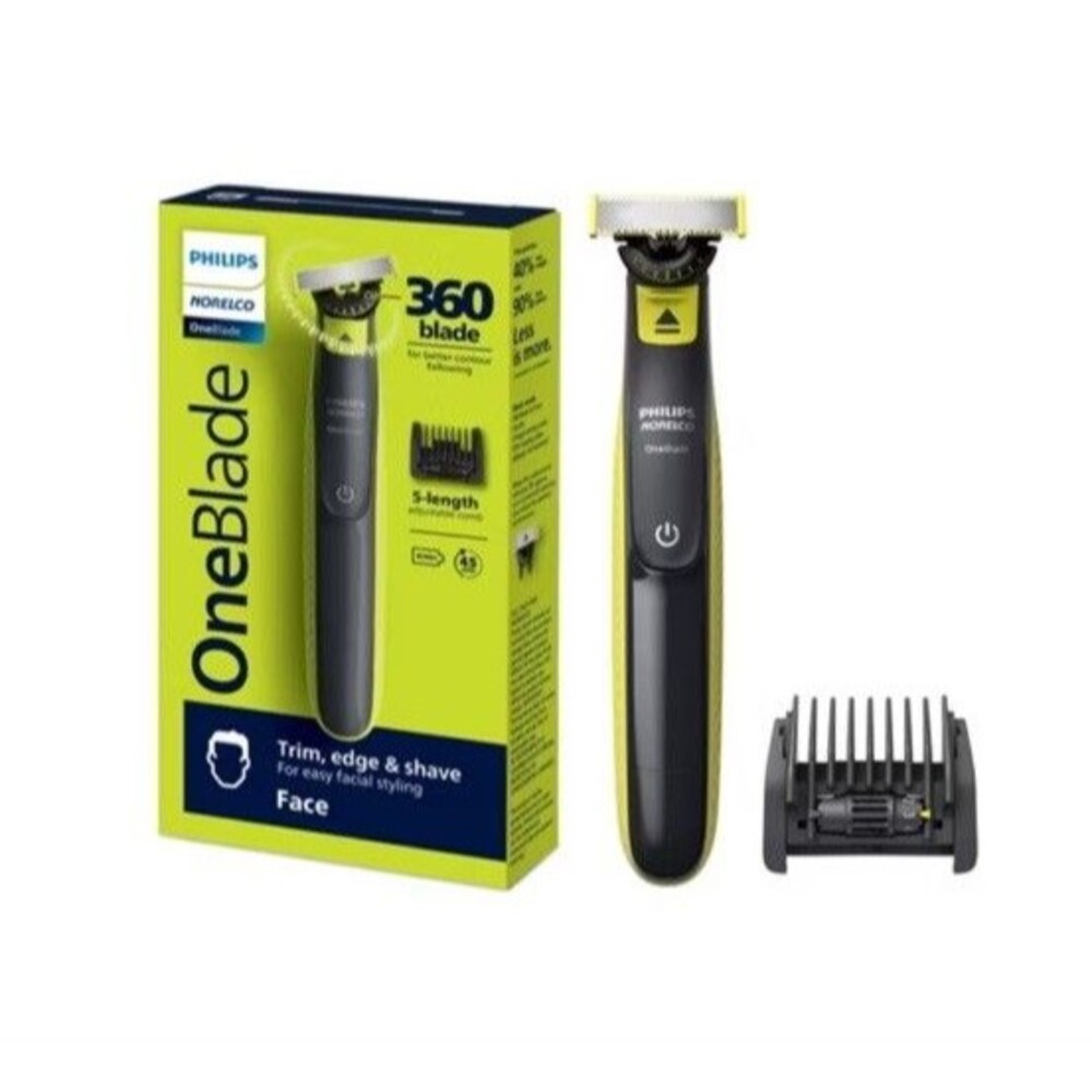 Philips Norelco OneBlade 360 Rechargeable Wet/Dry Precision Trimmer Face USB